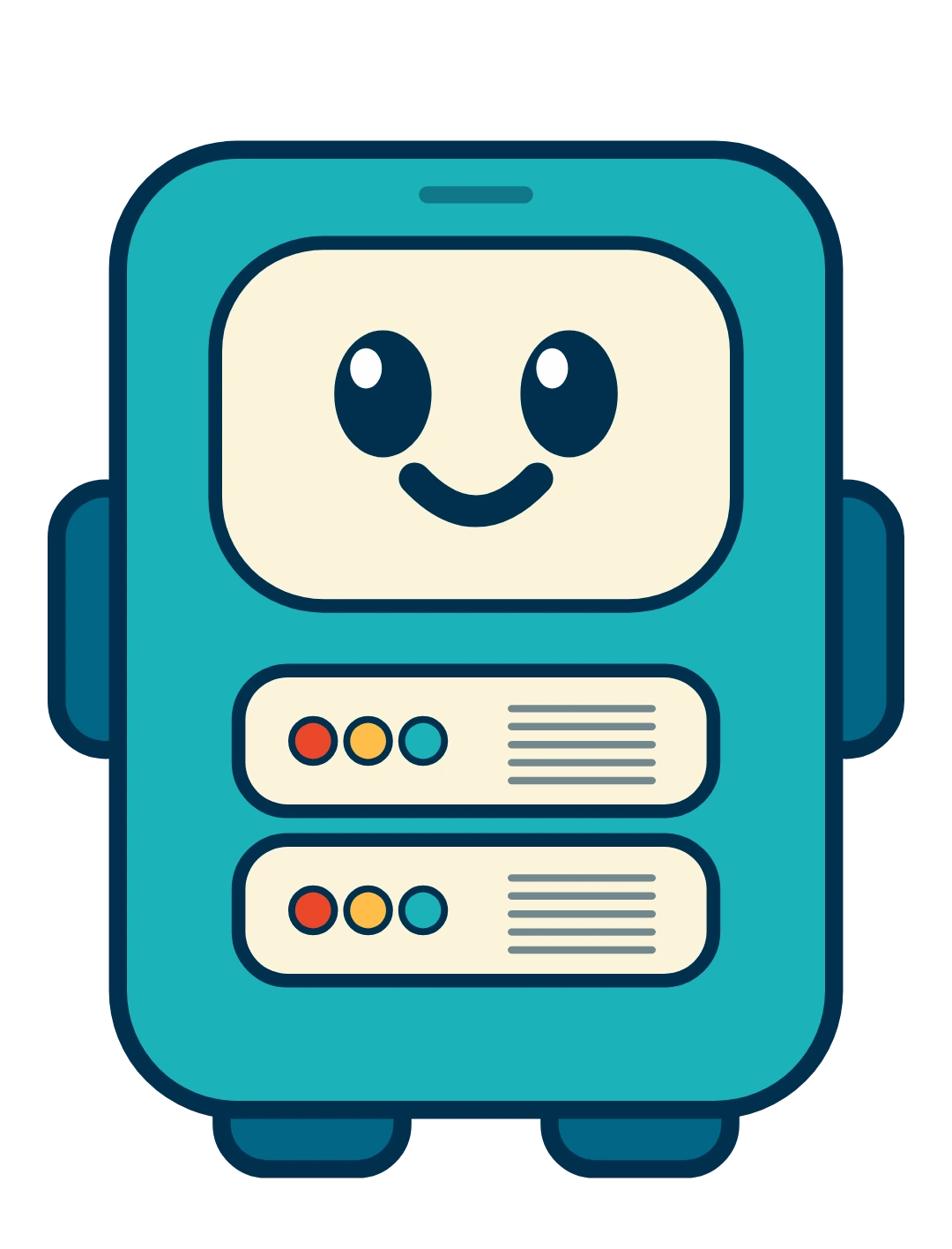 The Got.Media mascot drawn as a server