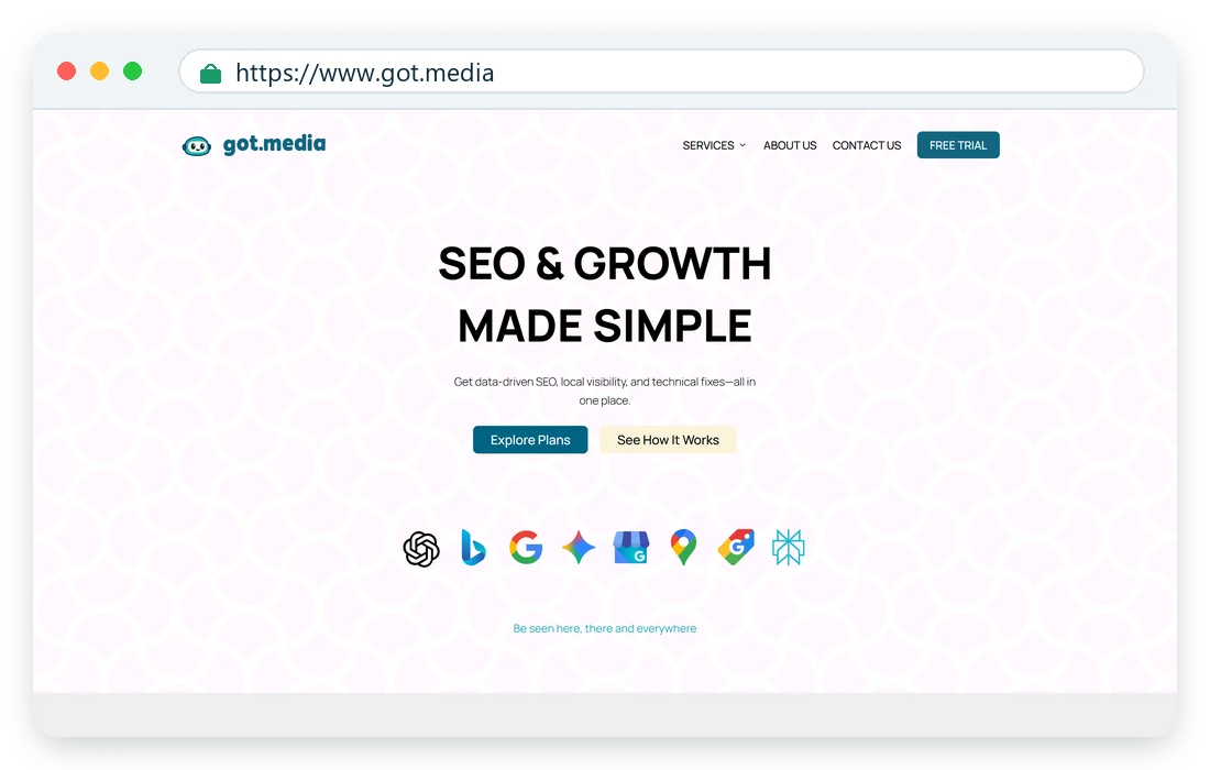 The got.media WordPress site open in a browser over HTTPS
